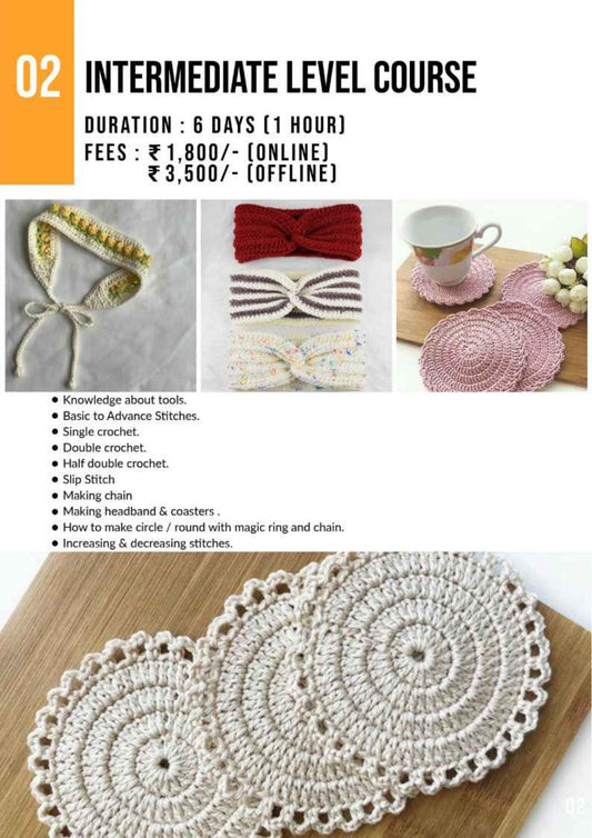 Crochet Intermediate Level Course