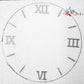 Acrylic silver roman clock