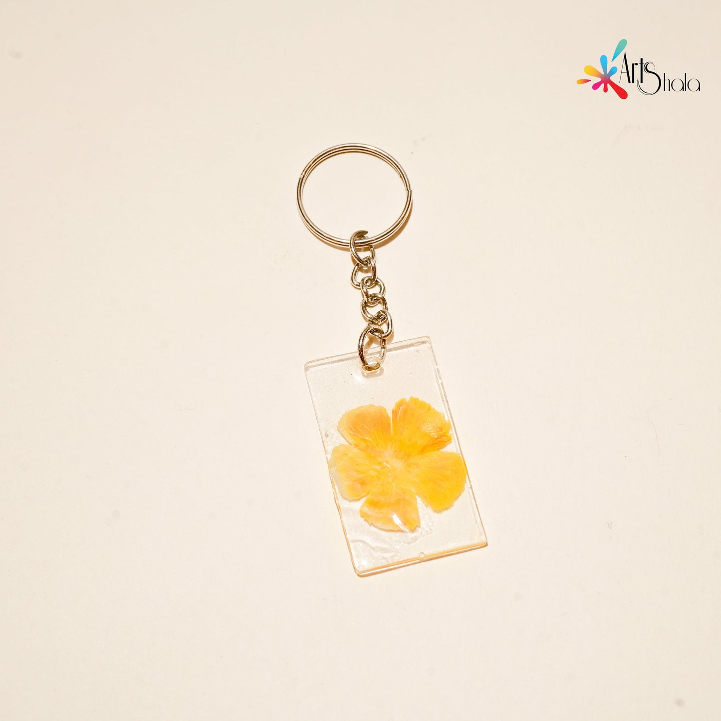 ARTS SHALA Resin Yellow Flower Keychain