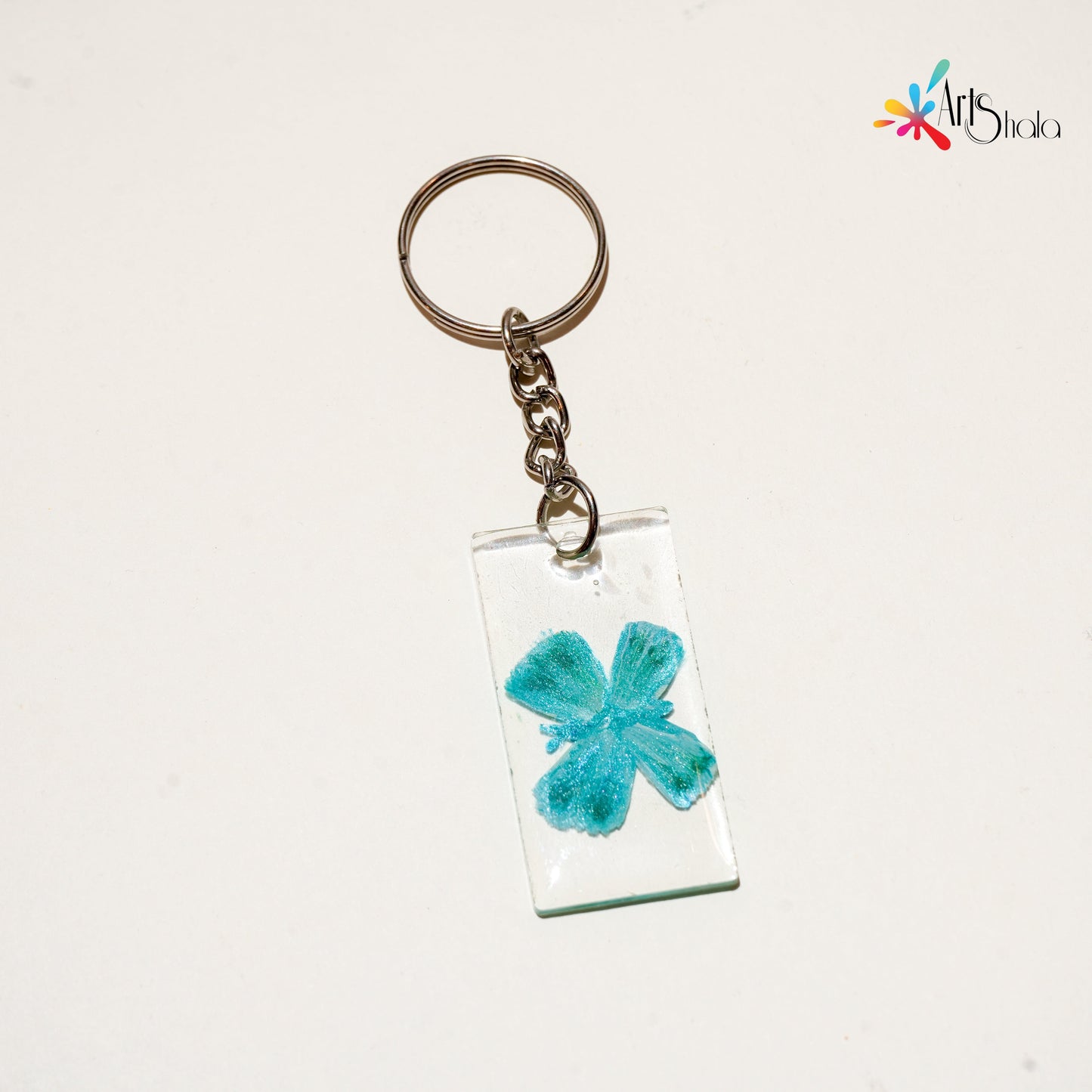 Painted Flower Keychain