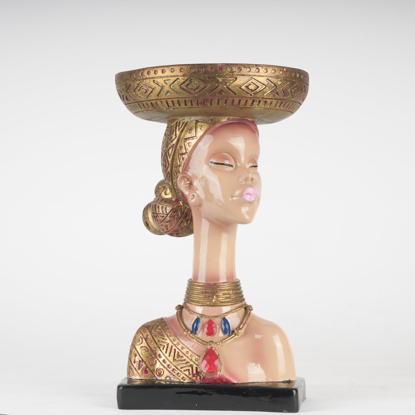 Lady with Bowl on Head Statue