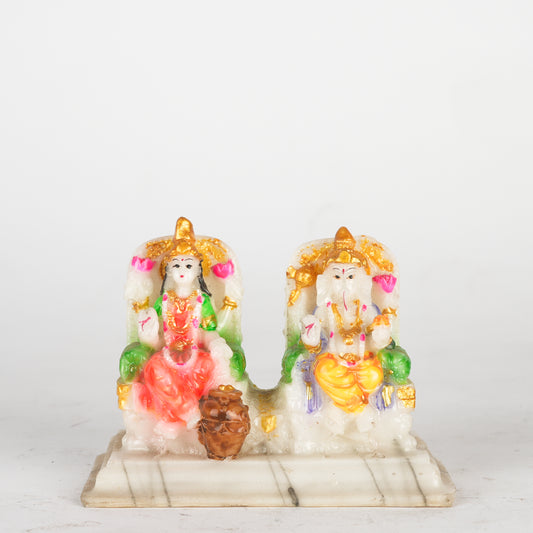 Ceramic Laxmi Ganesh Statue