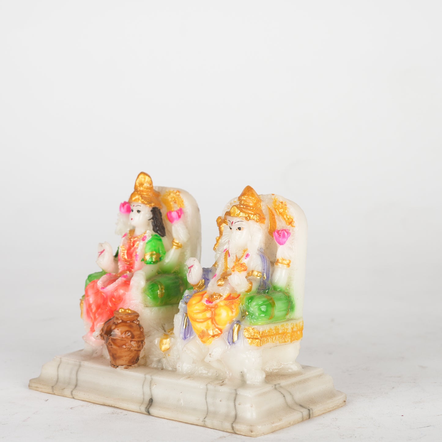 Ceramic Laxmi Ganesh Statue