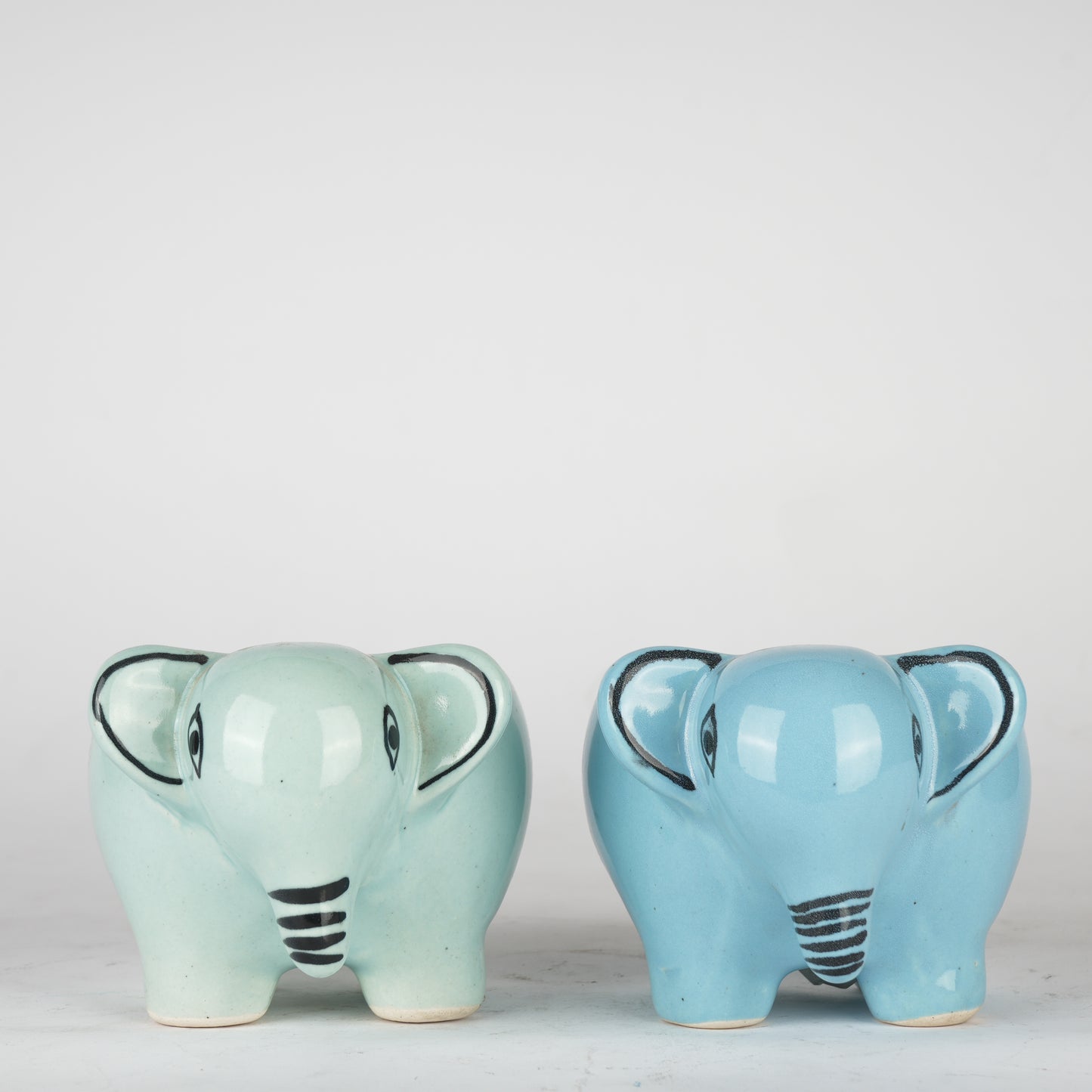 Glazed Ceramic Elephant Shape Planter