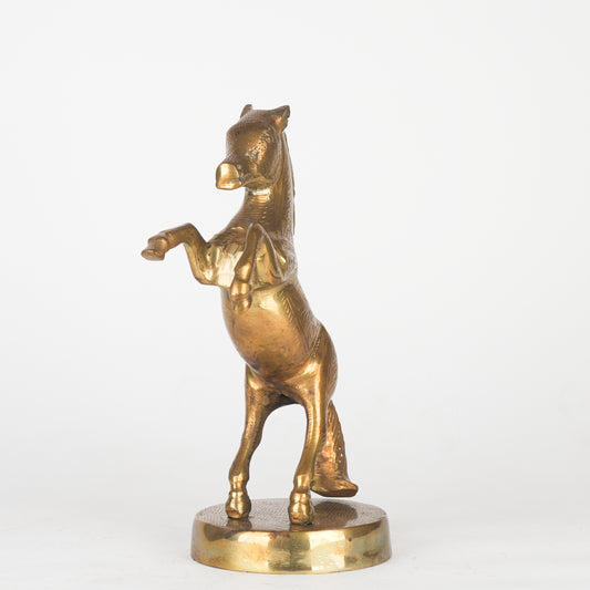 Rearing Horse Statue | Metal Base