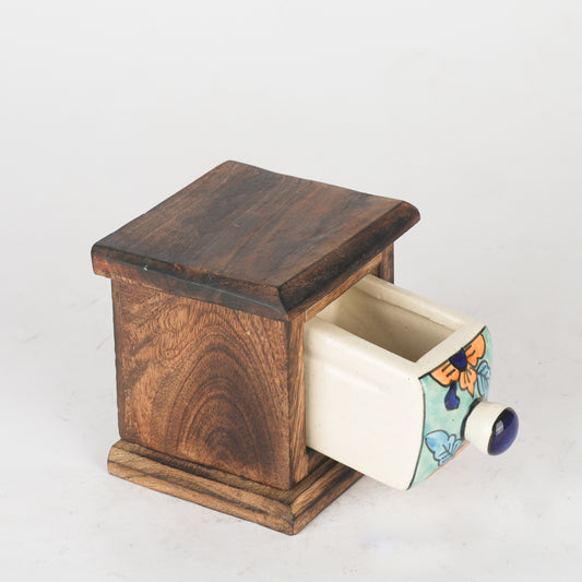 Ceramic Drawer Wooden Cabinet