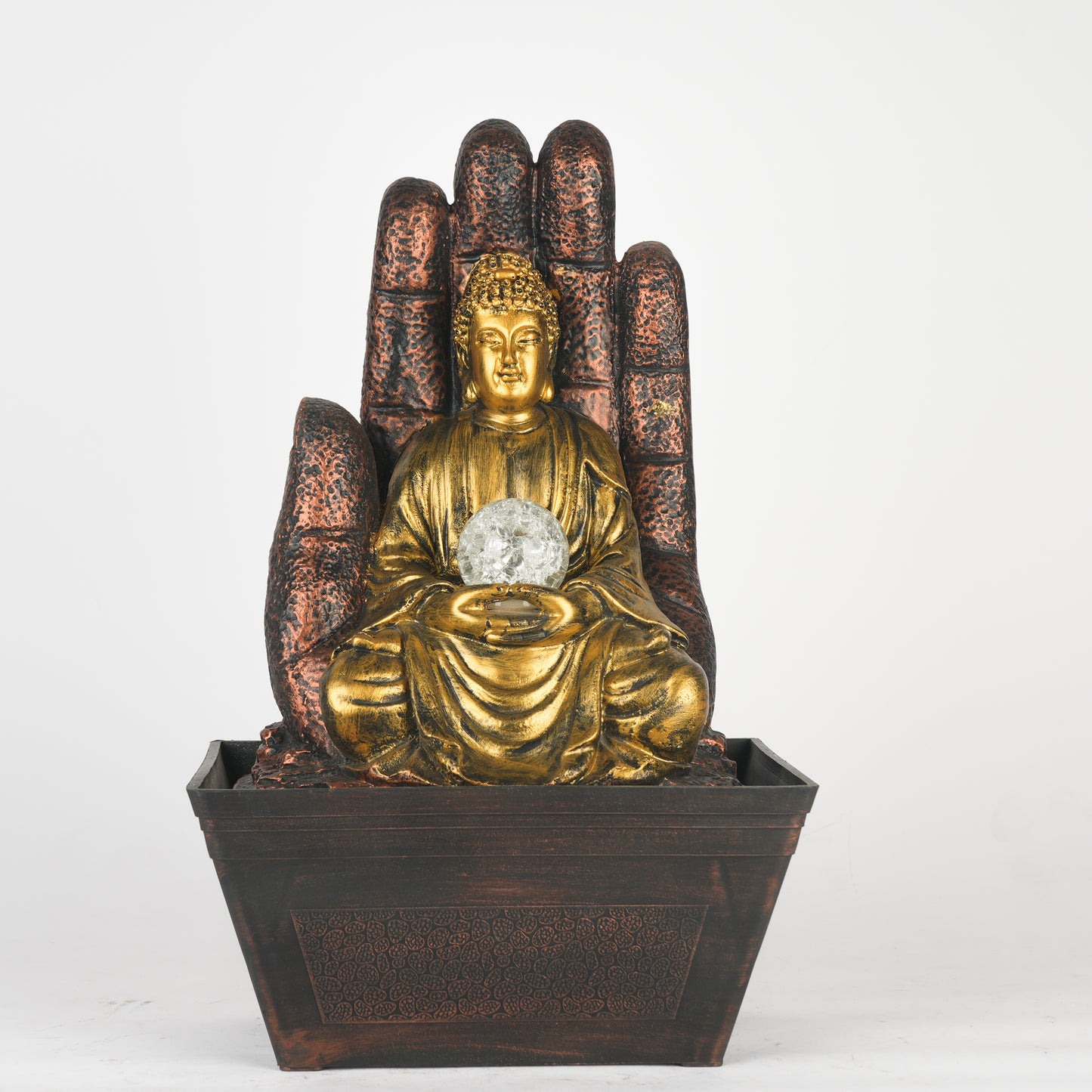 Polyresin Palm Buddha Idol