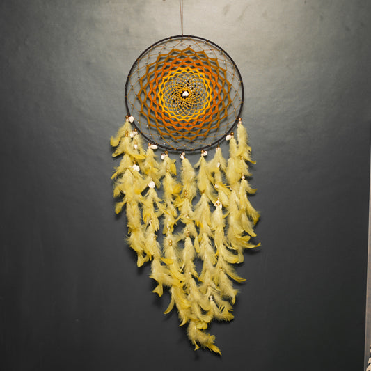 yellow dream catcher