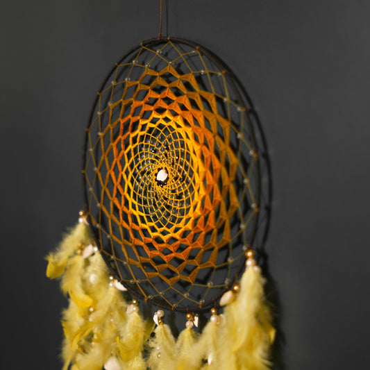 yellow dream catcher 1