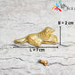 Dog-shaped Metal Tray Handle Golden