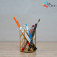 Round Iron Wire Metal Pen Holder Golden