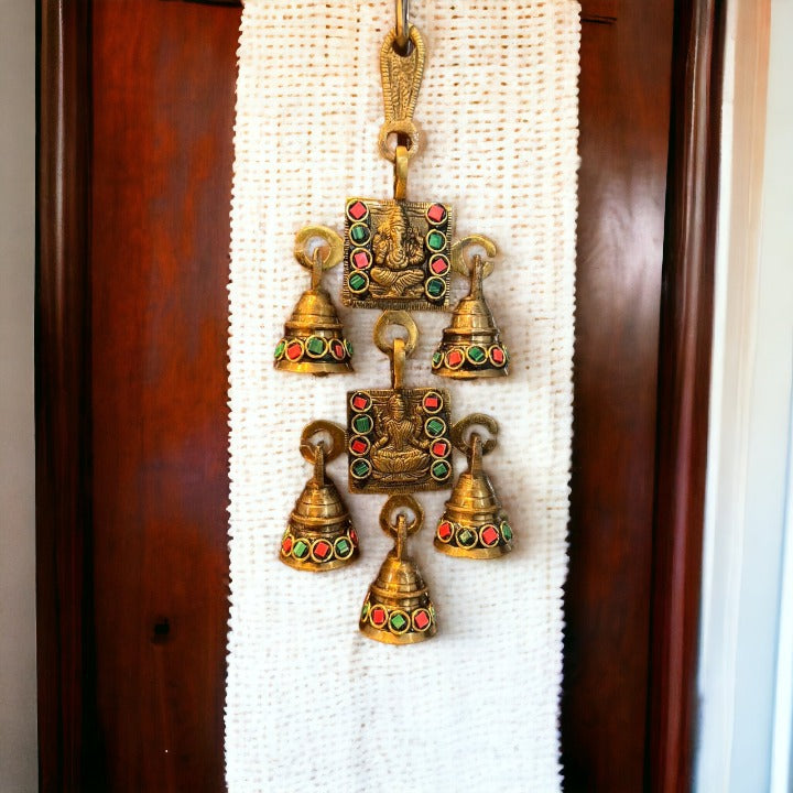 Brass Lakshmi Ganesh Door Hanging