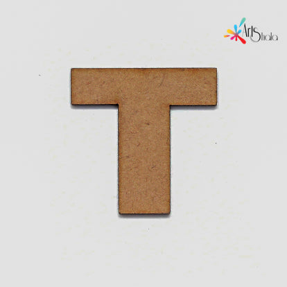 T Upper Case Letter MDF Cutouts