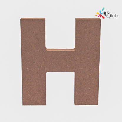 H Upper Case Letter MDF Fridge magnet Cutouts