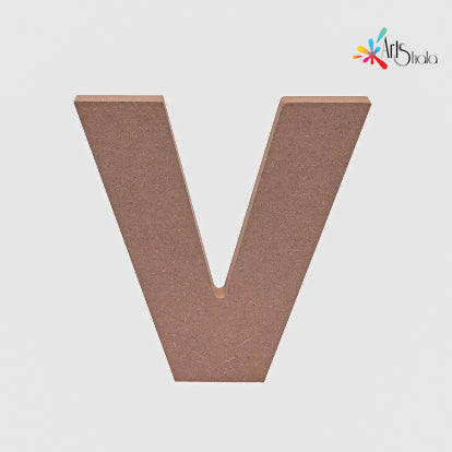 V Upper Case Letter MDF Cutouts