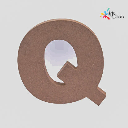 Q Upper Case Letter MDF Cutouts