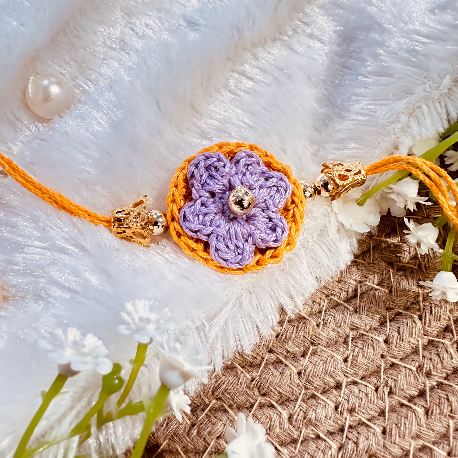 orange & purple rakhi