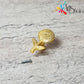 Flower-shaped Metal Tray Handle Golden