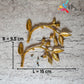 Golden Leaf Shaped Metal Tray Handle