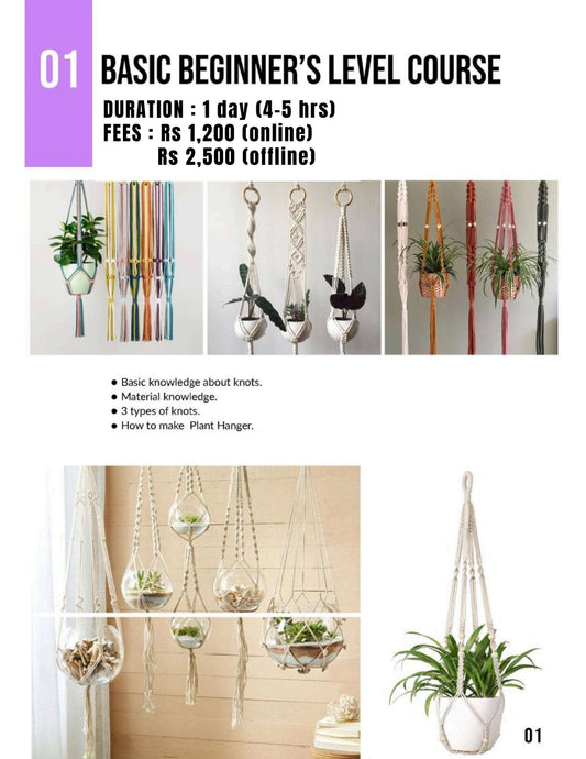Macrame Basic Beginner's Level Course
