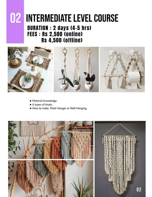 Macrame Intermediate Level Course
