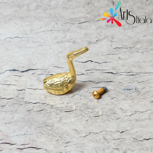 Duck-shaped Metal Tray Handle Golden