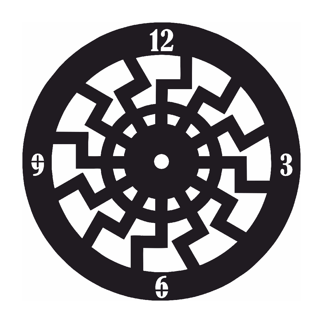 Spiral Maze Clock CDR Vector Design