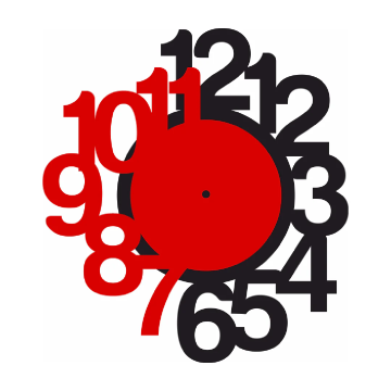 Abstract Numerals Clock