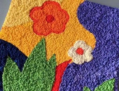 Paper texture art on canvas