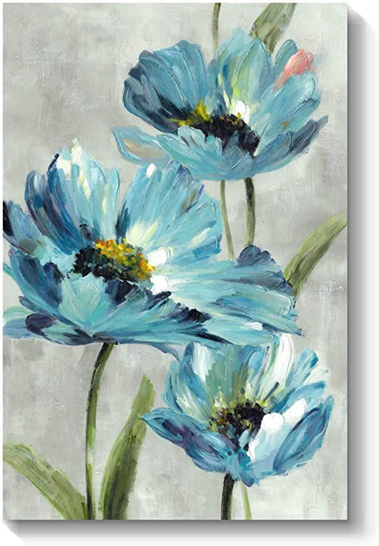 Flower poster color painting