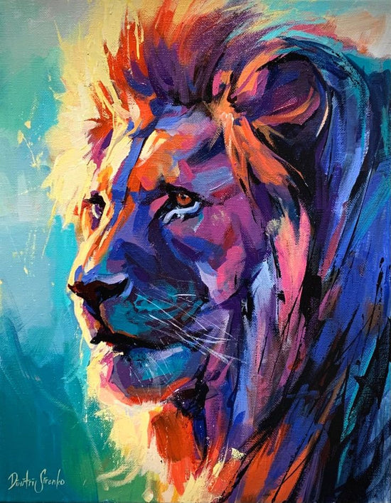 lion poster color paintings