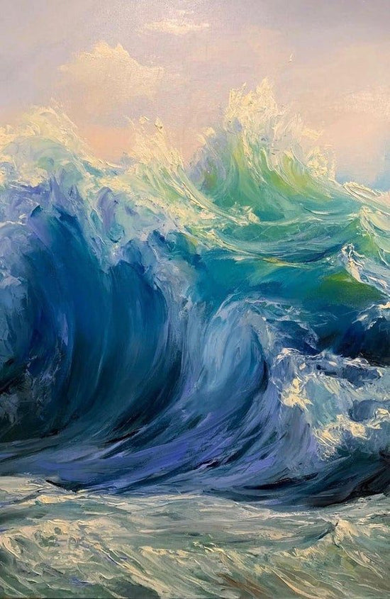 Ocean vibrant poster color painting