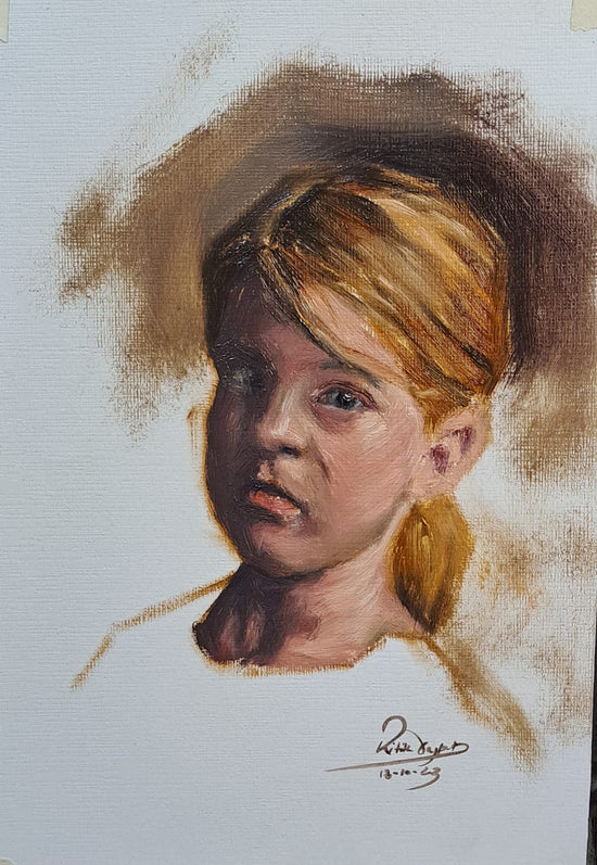 Kid Oil Painting