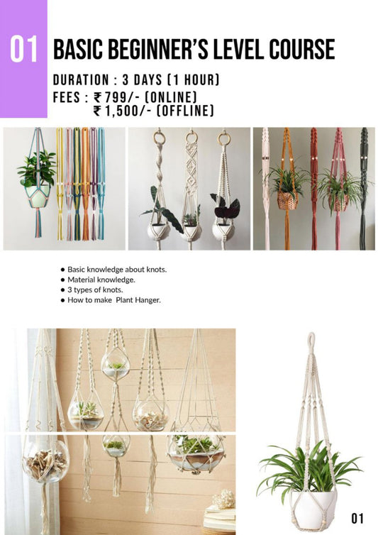 Macrame Basic Beginner's Level Course